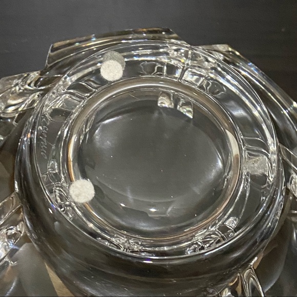 Vintage Orrefors Sweden Signed LH 64384-IL Lars Hellsten 6” Corona Crystal Bowl - Picture 6 of 13